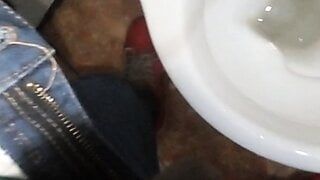 Masturbating at bathroom