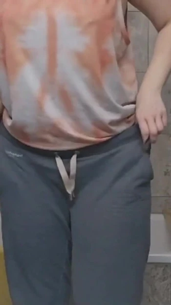 Memorable moment from "Undressing teen on repat in her bathroom"