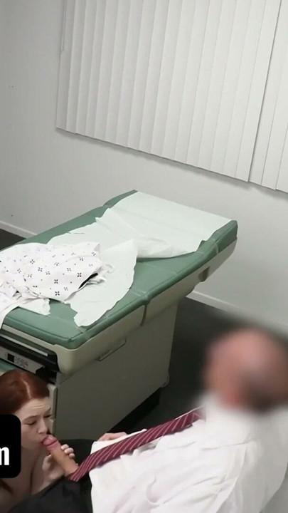 Perv Doctor - Ginger Teen Who Discovered Her Health Insurance Expired Pays Her Doctor With Pussy Instead | Clip 1