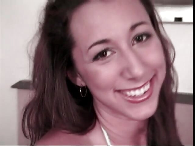 Horny brunette comes home after spring break party to bang an older stud