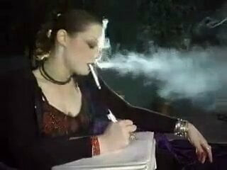 Dangling and Writting. Smoking Fetish, perfect.