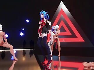 Gorący taniec i napalony seks (hentai 3d)