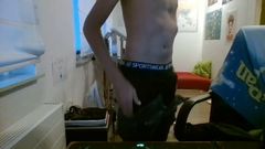 Italian Boy porn with curved cock wank
