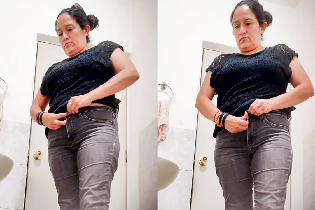 YOUNG MOTHER SHOWS OFF HER HAIRY PUSSY IN THE BATHROOM