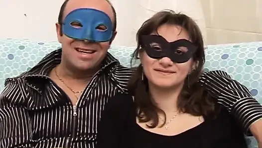 Amateur couple pussy fucking in masked