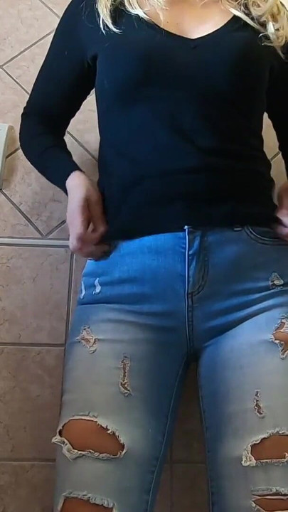 Stunning moment from "Try skinny jeans.The Stepsister Big ass struggles to fit her booty inside her jeans"