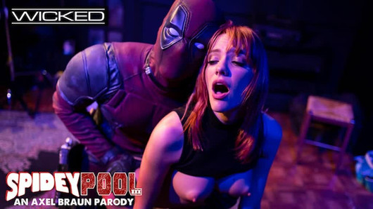 Spideypool - peituda mary jane cavalga o pau de deadpool