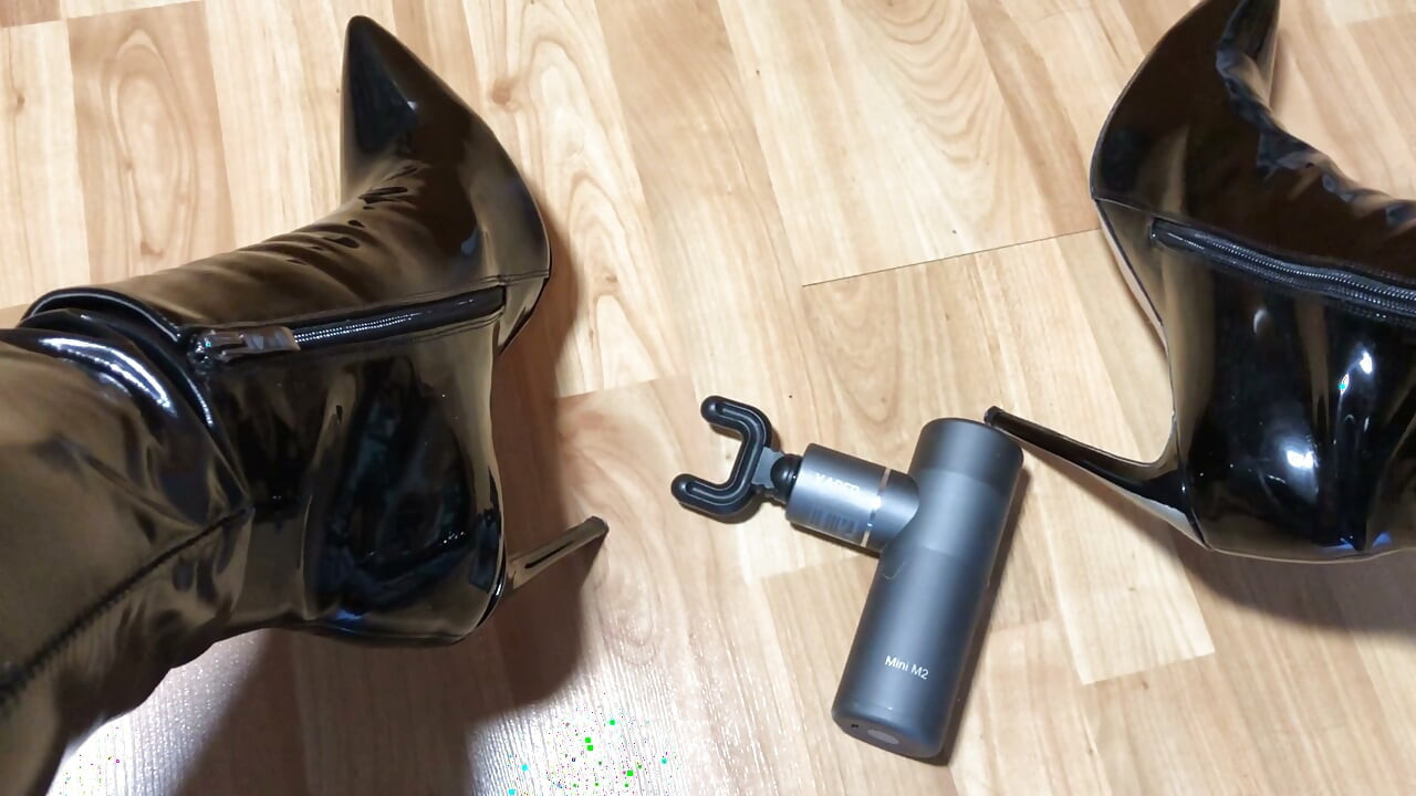 Black High Heel Fetish Ankle Boots