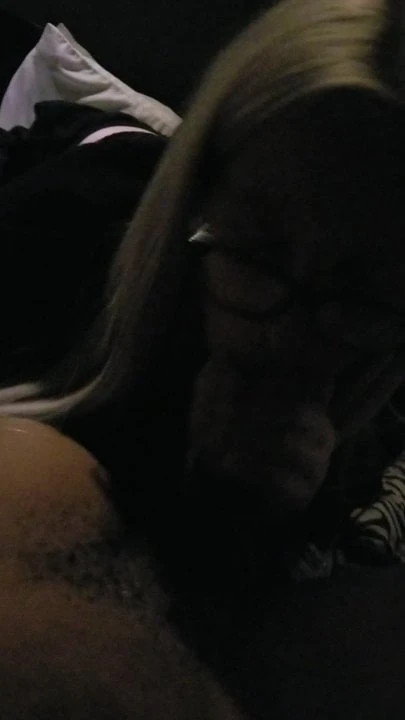 Trans sucks my big black cock