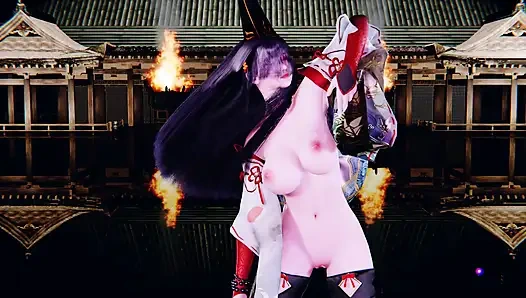 3D sexy Asian cosplay stripper dance for you