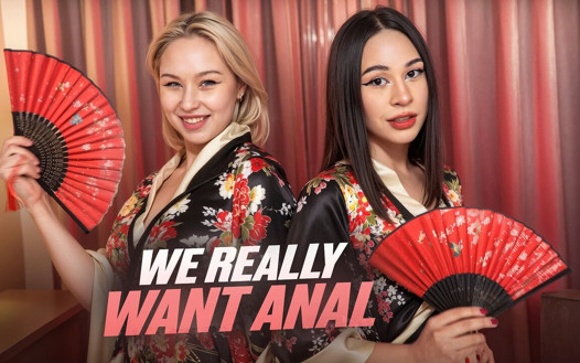Lesbian Play Turns Into Anal Foursome: Roxy Muray & Sara Bork Get Used
