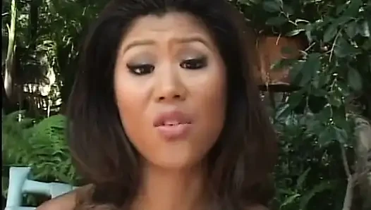 Asian ass is split by a stubby boner