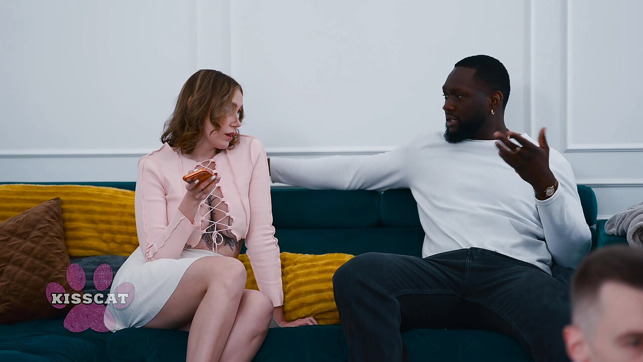 Mature man accidentally pleasures young woman then instructs younger man in intimacy