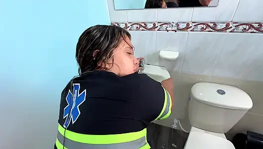 PARAMEDICS have sex in the hospital bathroom