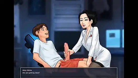 Summertime saga: Japanese professor is milking a student in her office ep 177