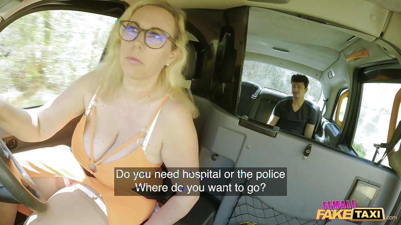 Blonde MILF Big TITS Big ASS Passenger DREAM - Female Fake Taxi