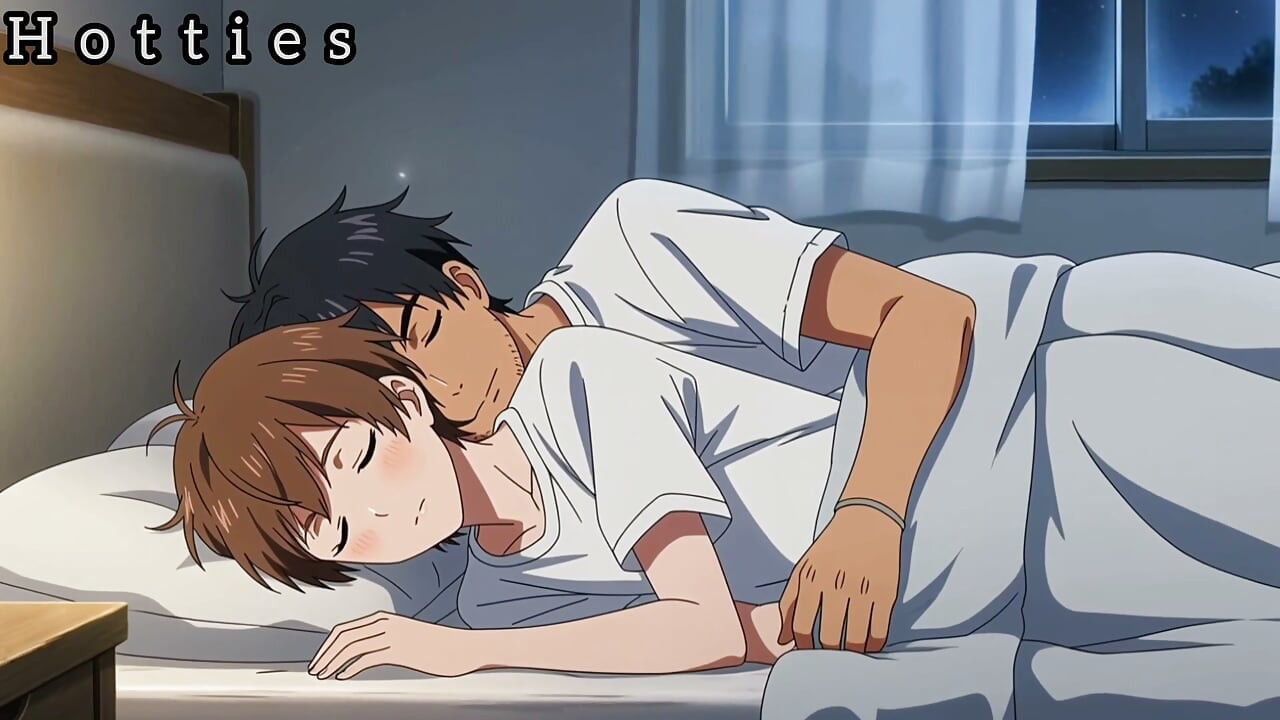Two anime gay boy fuck on bed