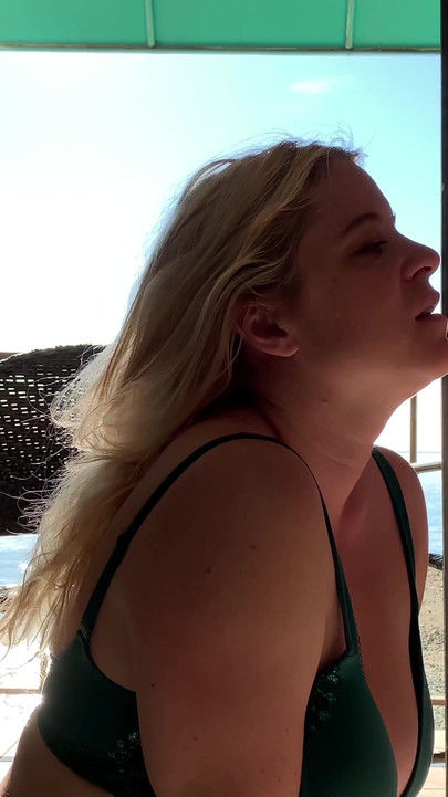 Must-see moment from "Stepmom on vacation by the ocean fucks stepson"