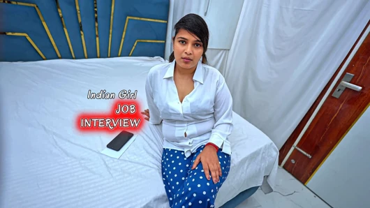 18+ Indian big boobs girl gaves Interview for sex videos, In the Interview she fucked hard by her boss with HINDI Audio.