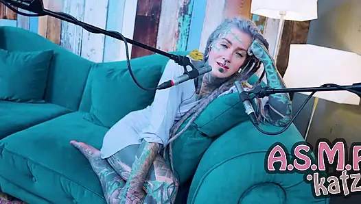 I talk about I - Isolation - ASMR podcast SFW talking goth skinny girl dreadlocks tattoo model inked girl
