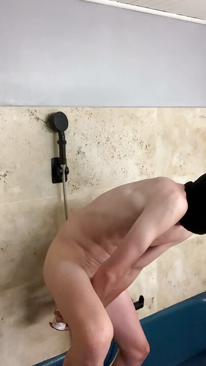 Handjob in the bathroom