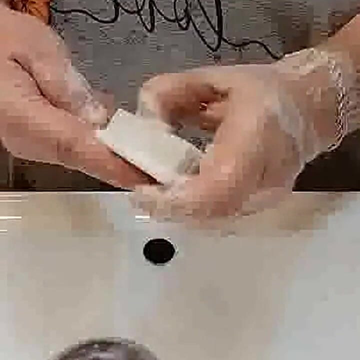 Washing my nasty hands muddy dirty