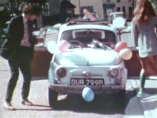 Vintage lady getting clean