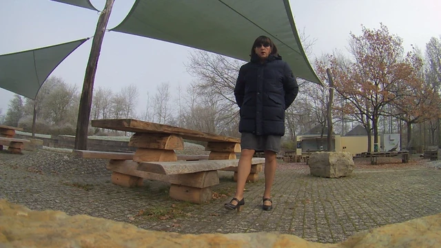 handjob alone outdoors