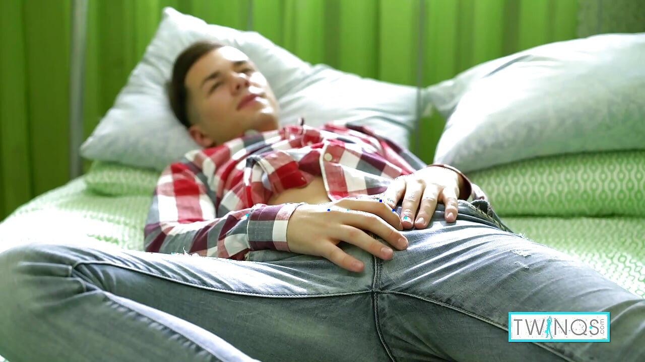 Lovely Rolf Olsen Shoots A Sticky Cum Load In His Belly!