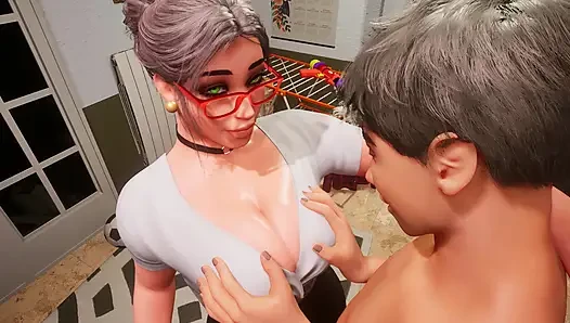 Gorgeous MILF hard fucked by stepson 3D Hentai