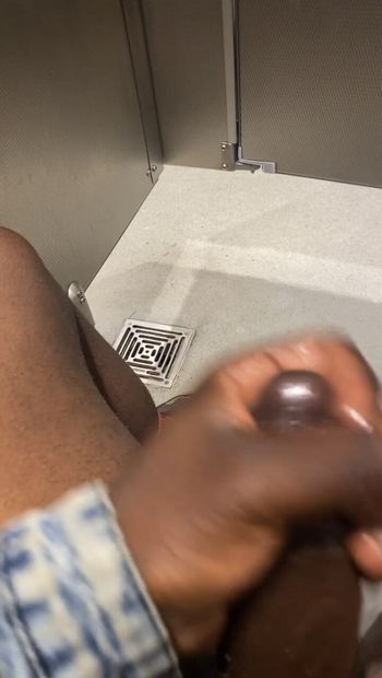 Inside Walmart bathroom Jerkin With A Cock Ring On