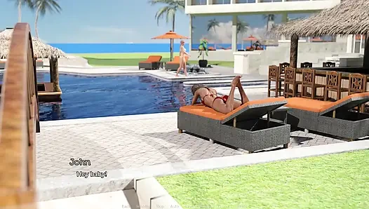 Aldatan karısı bacaklarını açıyor ve evde büyük sert yarağa atlarken kocası tacos golf oynuyor - bölüm 91