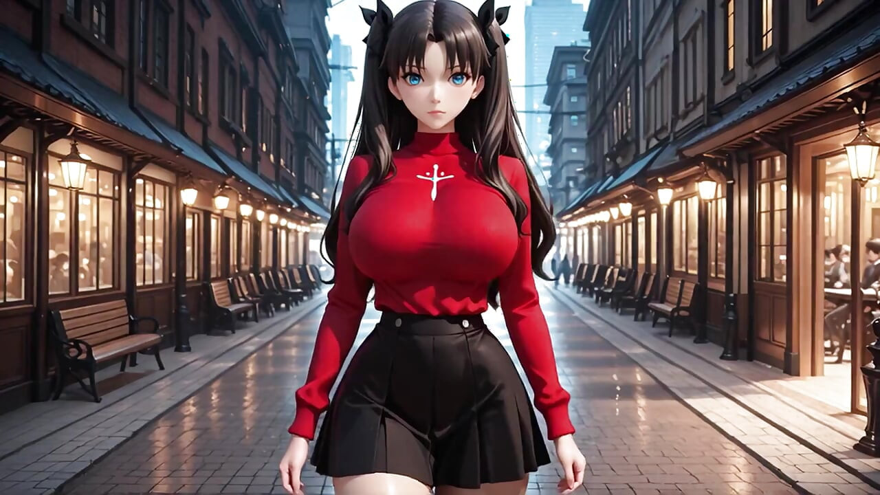Rin Tosaka to zamek dla przyjemności. Anime Hentai stworzone przez sztuczną inteligencję, 3D Hentai