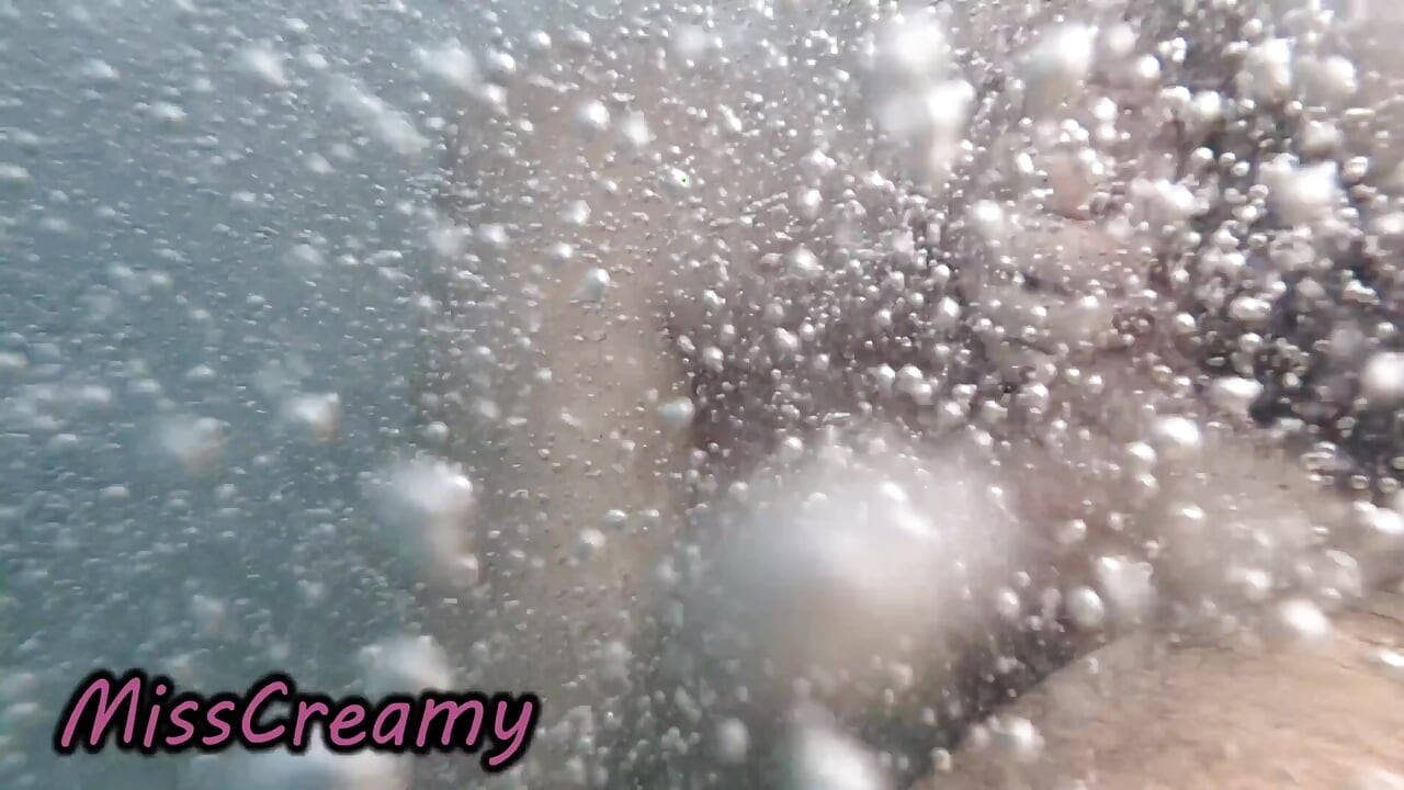 Public Pool Stepsister Dick Flash Risky Handjob Crowd Watching Cumshot 4K