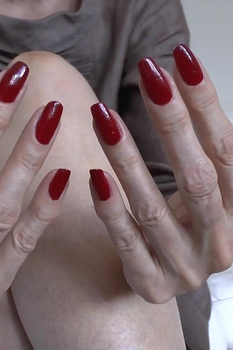 Beautiful Red Fingernails Showcase and Masturbation Inside Your Pants, Part 1 - Lady Victoria Valente