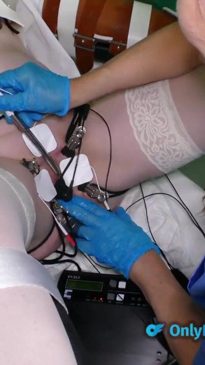 Lisa Essex and Mistress Jane medical fetish electro play | Clip 2