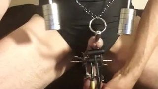 Extreme kinky masoslut remote estim CBT.