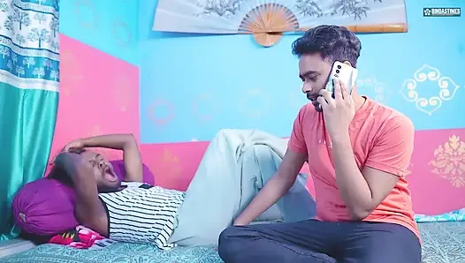 Desi Bold & Horny Step Mom shares Bed with Her Two Step Sons at Same Time  Threesome  ( Hindi Audio )