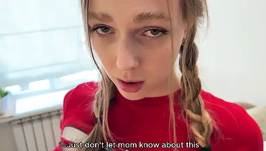 THE STEP-FATHER FUCKED HIS STEP-DAUGHTER FOR HER MISTAKE - SHE'LL HAVE TO WORK IT OFF WITH HER PUSSY