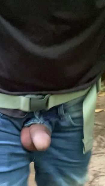 A nice hike with my cock out in the canadian forest