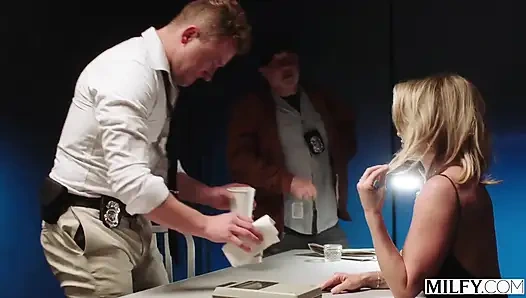 Milfy Seductive Mob Wife Andi Toys with Young Detective