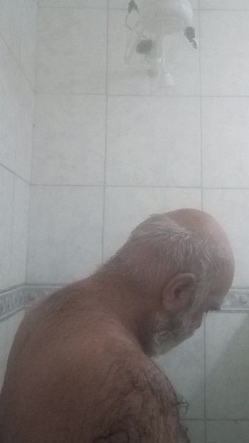 Spectacular moment from "HAIRY BRUTE TAKING A SHOWER"