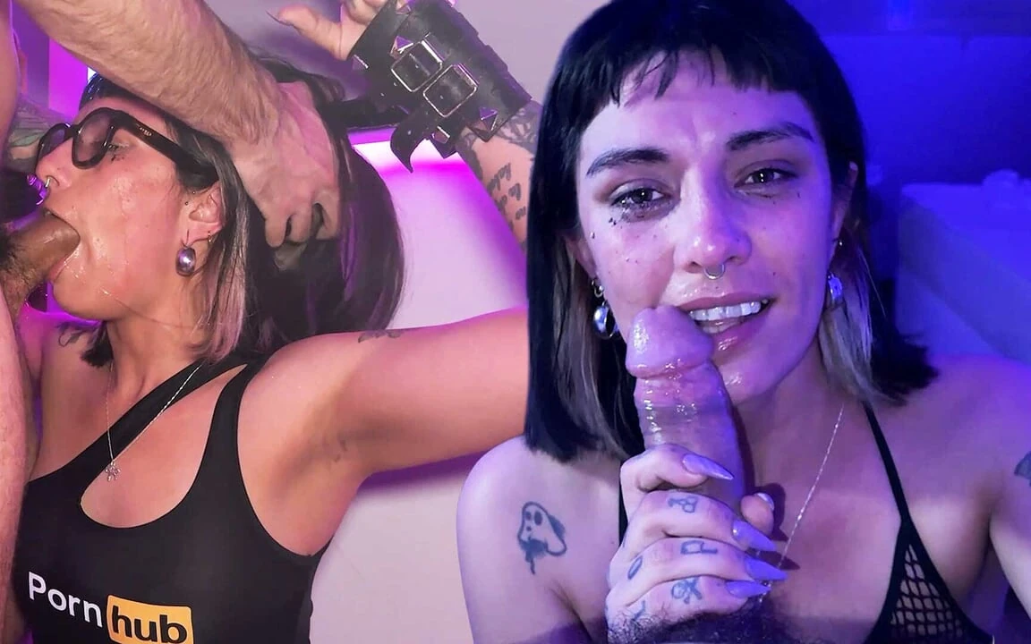 Face Fucking, Whipping and Sex! a Tattooed Latina Gives an Incredible Deep-throat Blowjob, Gets Spanked Hard, and Is Fucked!