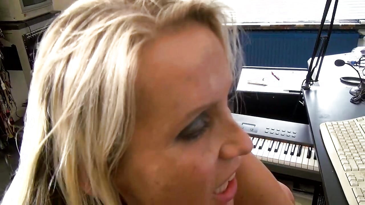 Blonde milf rides big cock