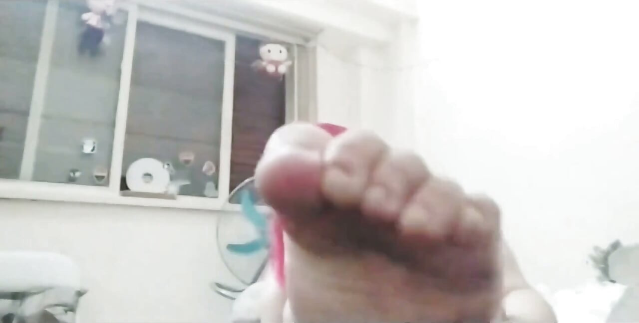 Double Amputee Striptease, Sucks Her Foot and Jumps