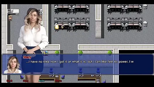 Офисная жена No2 Саймон продолжает выглядывать юбку Стейси.