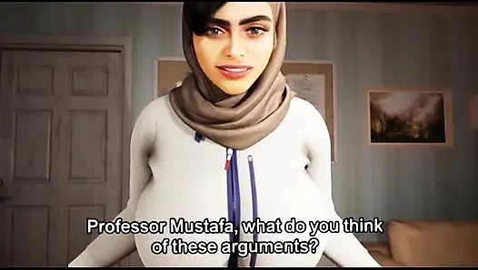 Sexy Hijab Muslim Girl with Big Boobs Anal Fucked Hard