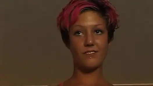 Big black dildo in her pussy