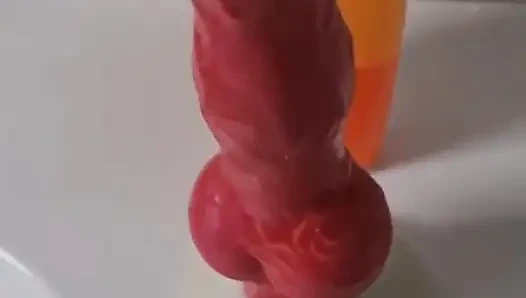 I can't get it all the way into my whore mouth cunt yet.