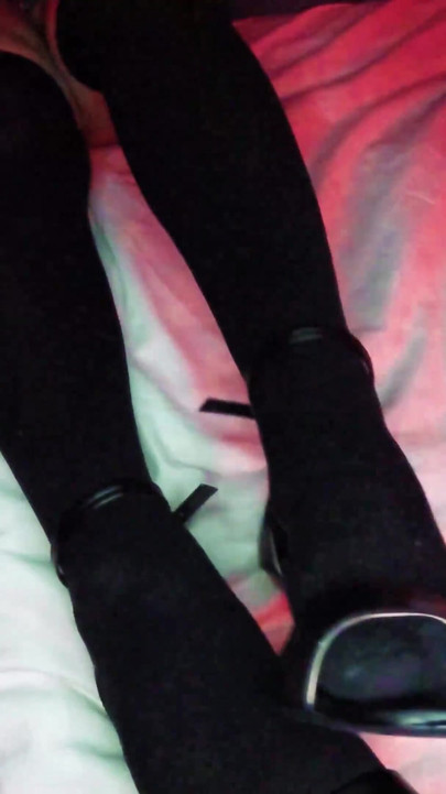 Her Delicate Feet Massaged My Cock Nicely